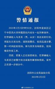 沈阳一男子持改装射钉枪击伤医生 已被采取刑事强制措施